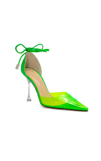 100 strap pumps with rhinestone embellishments - Fluo Green