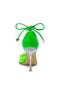 100 strap pumps with rhinestone embellishments - Fluo Green