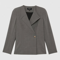 Veste asymétrique en laine - Anthracite