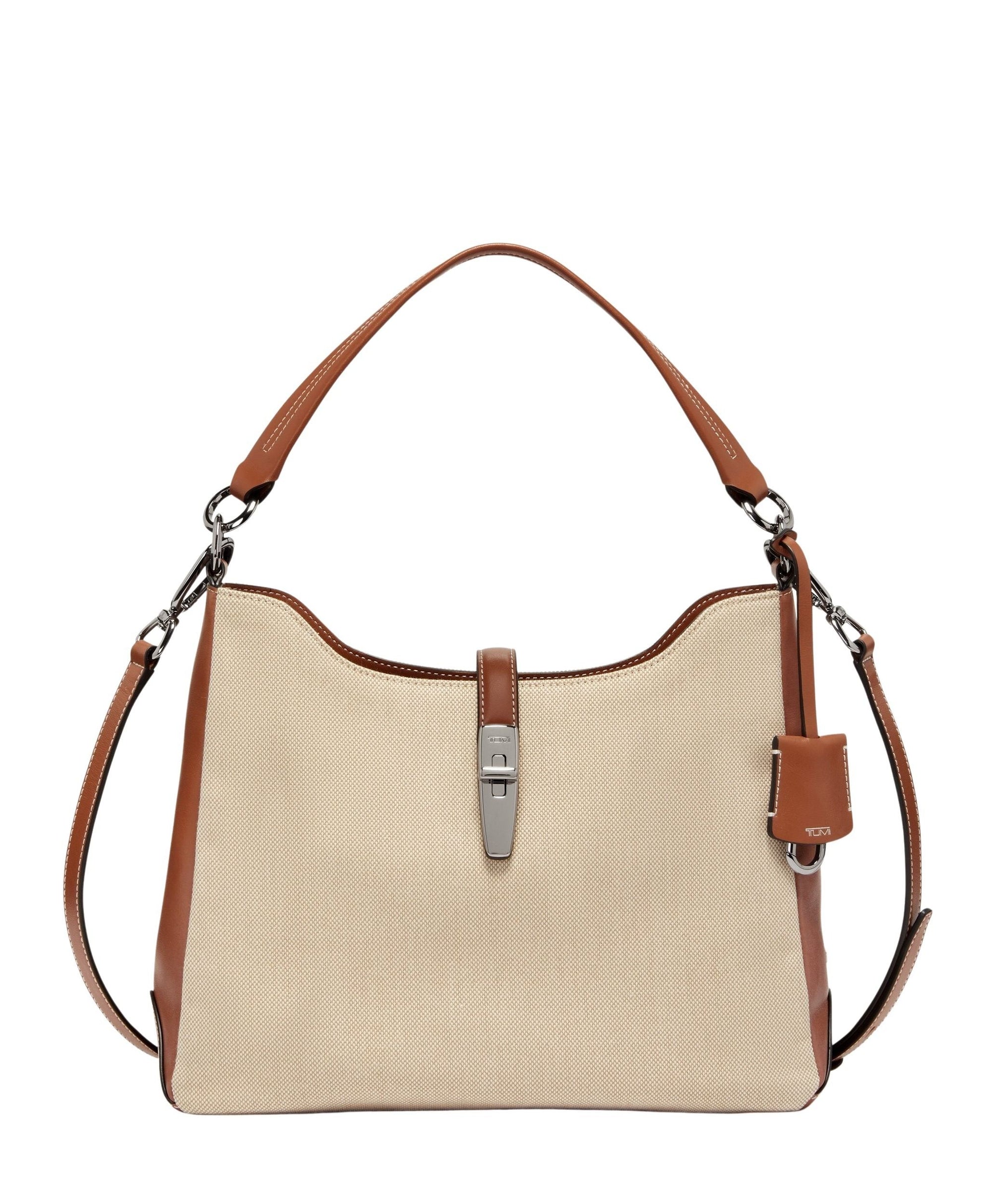 Sac à bandoulière Pau Mezzanine - Natural & Saddle