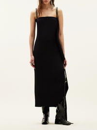 Robe drapeau longue - Black