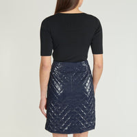 MARINE / NOIR ROBE BIMATIERE