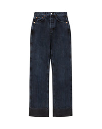 Jean large long à taille haute - Blacken Blue