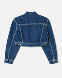 Short denim jacket - Chunky Stitch with Indigo