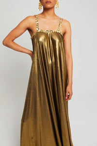 Robe Donna irisée avec sequins - Gold