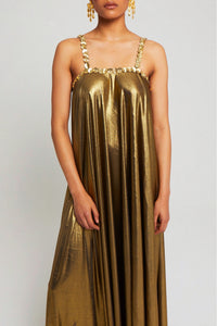 Robe Donna irisée avec sequins - Gold