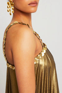 Robe Donna irisée avec sequins - Gold
