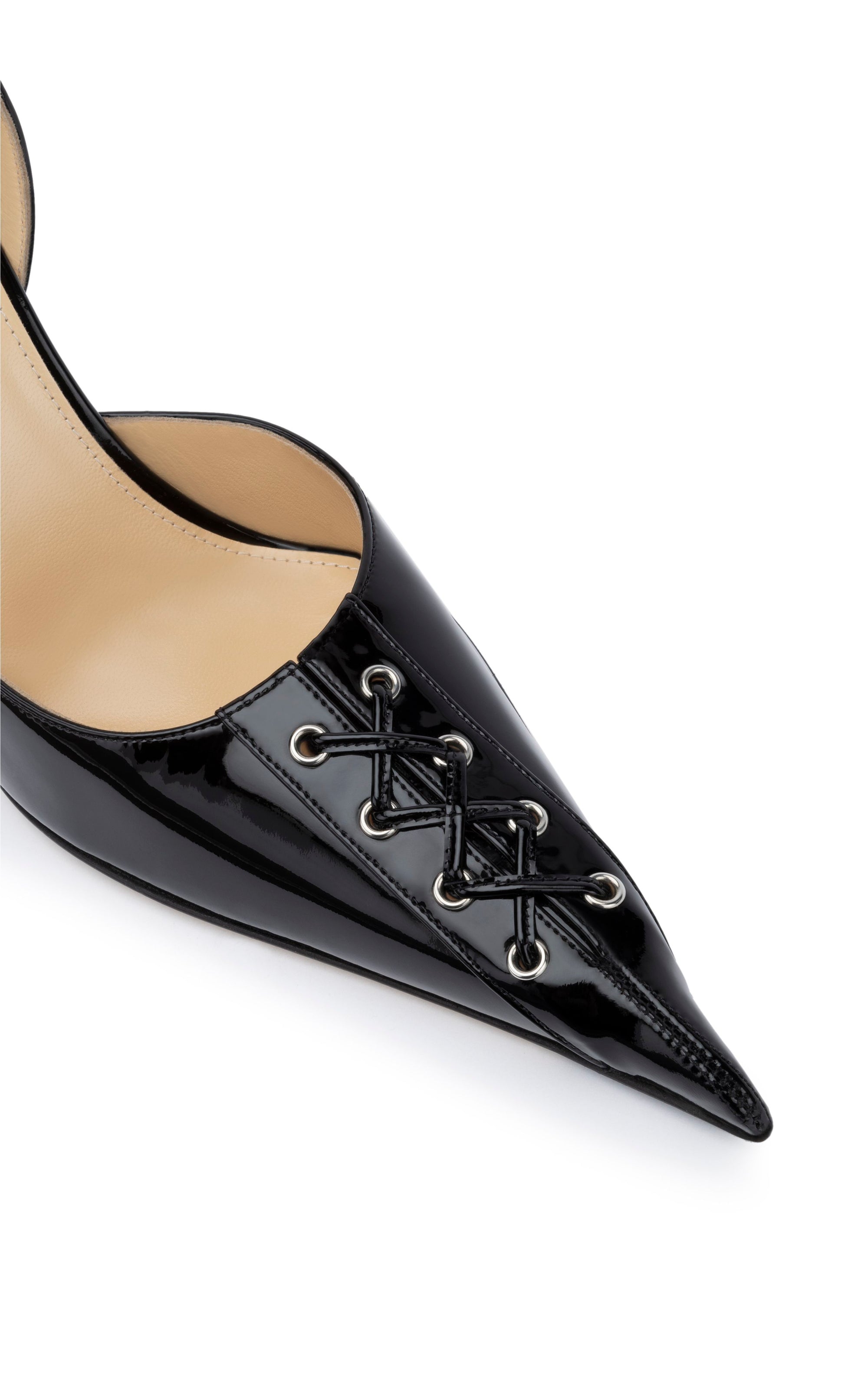 Corset 95 slingback in patent leather - Black