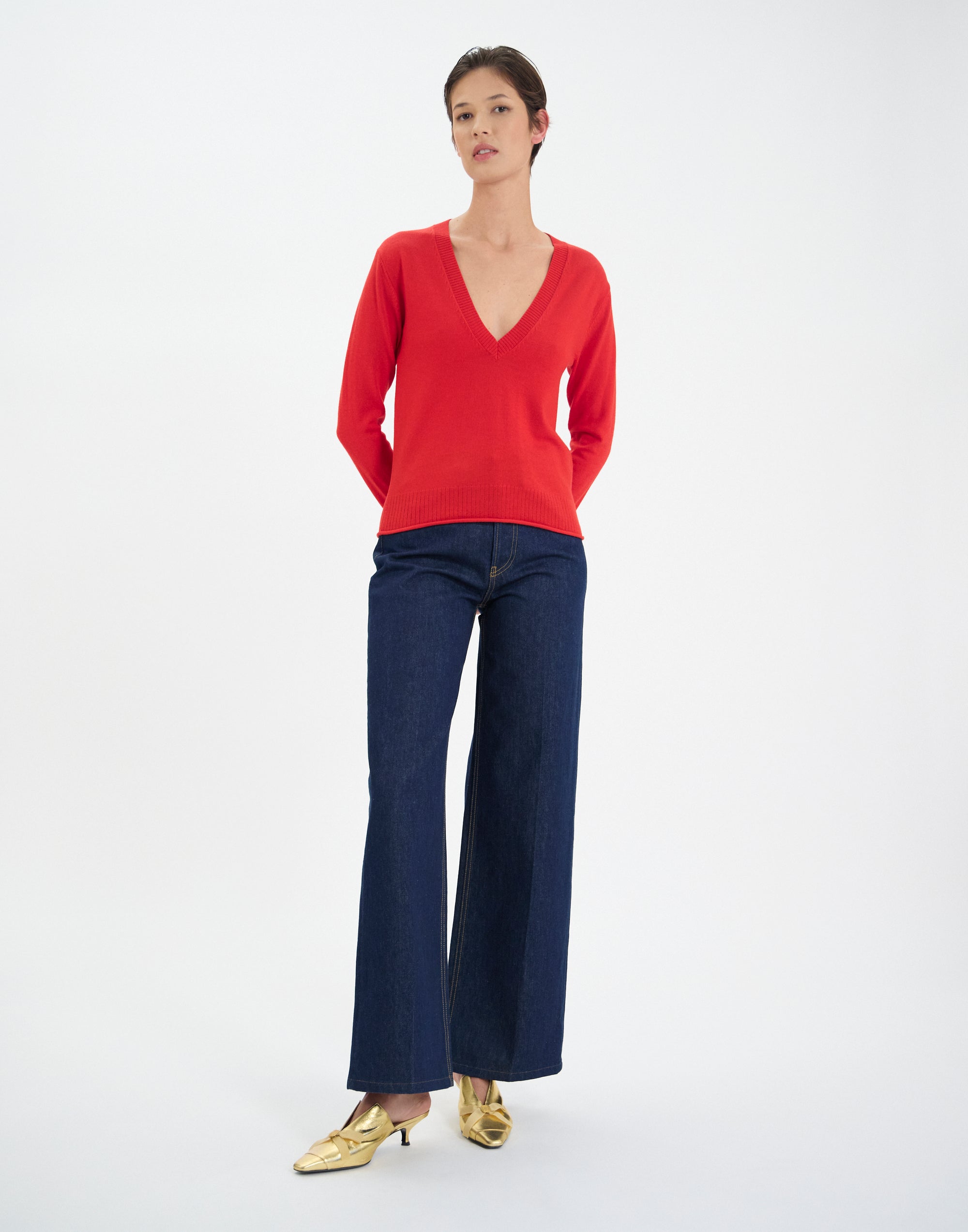 22qty NEW  / Sweatshirt Morcant en laine -  Red