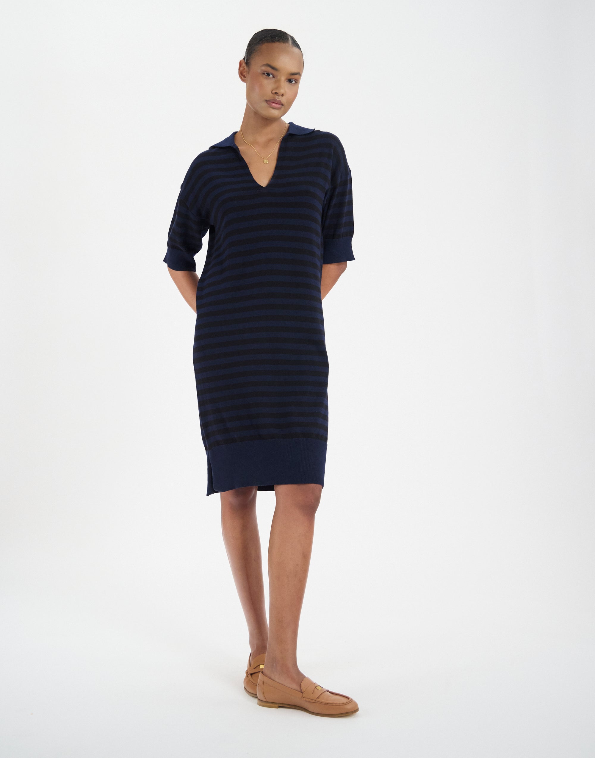 23qty NEW  / Robe Océane -  Navy Black