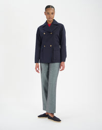 19qty NEW  / Veste Romaric en lin mélangé -  Blue Navy
