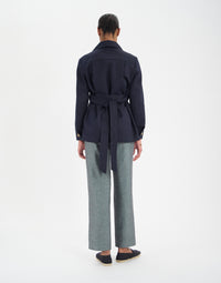 19qty NEW  / Veste Romaric en lin mélangé -  Blue Navy