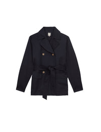 19qty NEW  / Veste Romaric en lin mélangé -  Blue Navy
