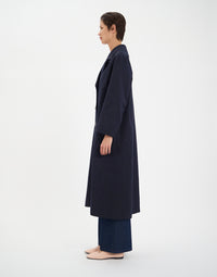 21qty NEW  / Manteau Denise en lin mélangé -  Blue Navy