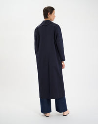 21qty NEW  / Manteau Denise en lin mélangé -  Blue Navy