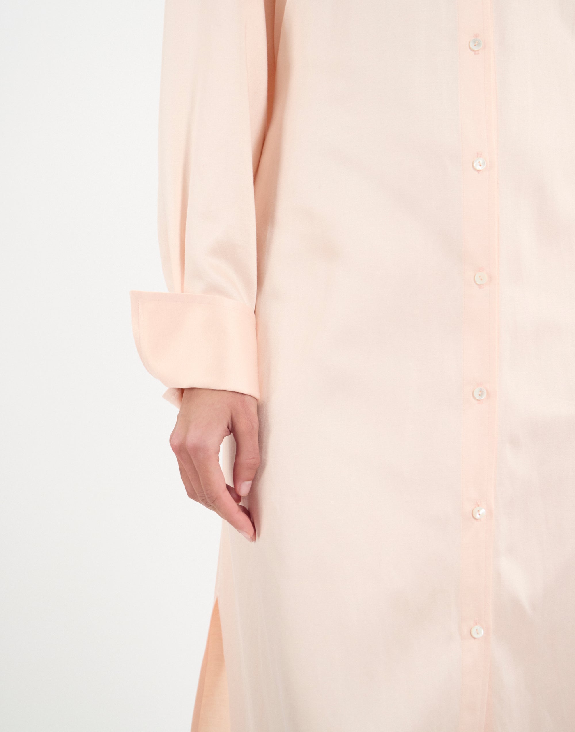 18qty NEW  / Robe Douglas en lin mélangé -  Pale Pink