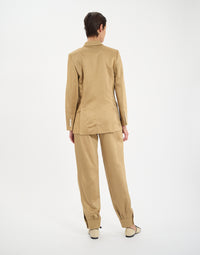 15qty NEW  / Veste Ezio en lin mélangé -  Camel