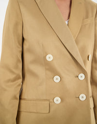 15qty NEW  / Veste Ezio en lin mélangé -  Camel
