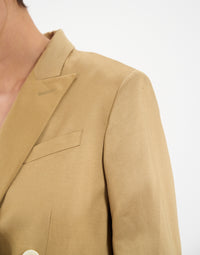 15qty NEW  / Veste Ezio en lin mélangé -  Camel