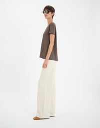 30qty NEW  / T-shirt Apolline en lin -  Khaki