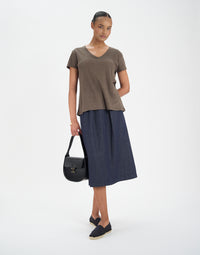 30qty NEW  / T-shirt Apolline en lin -  Khaki