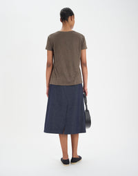 30qty NEW  / T-shirt Apolline en lin -  Khaki