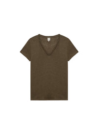 30qty NEW  / T-shirt Apolline en lin -  Khaki