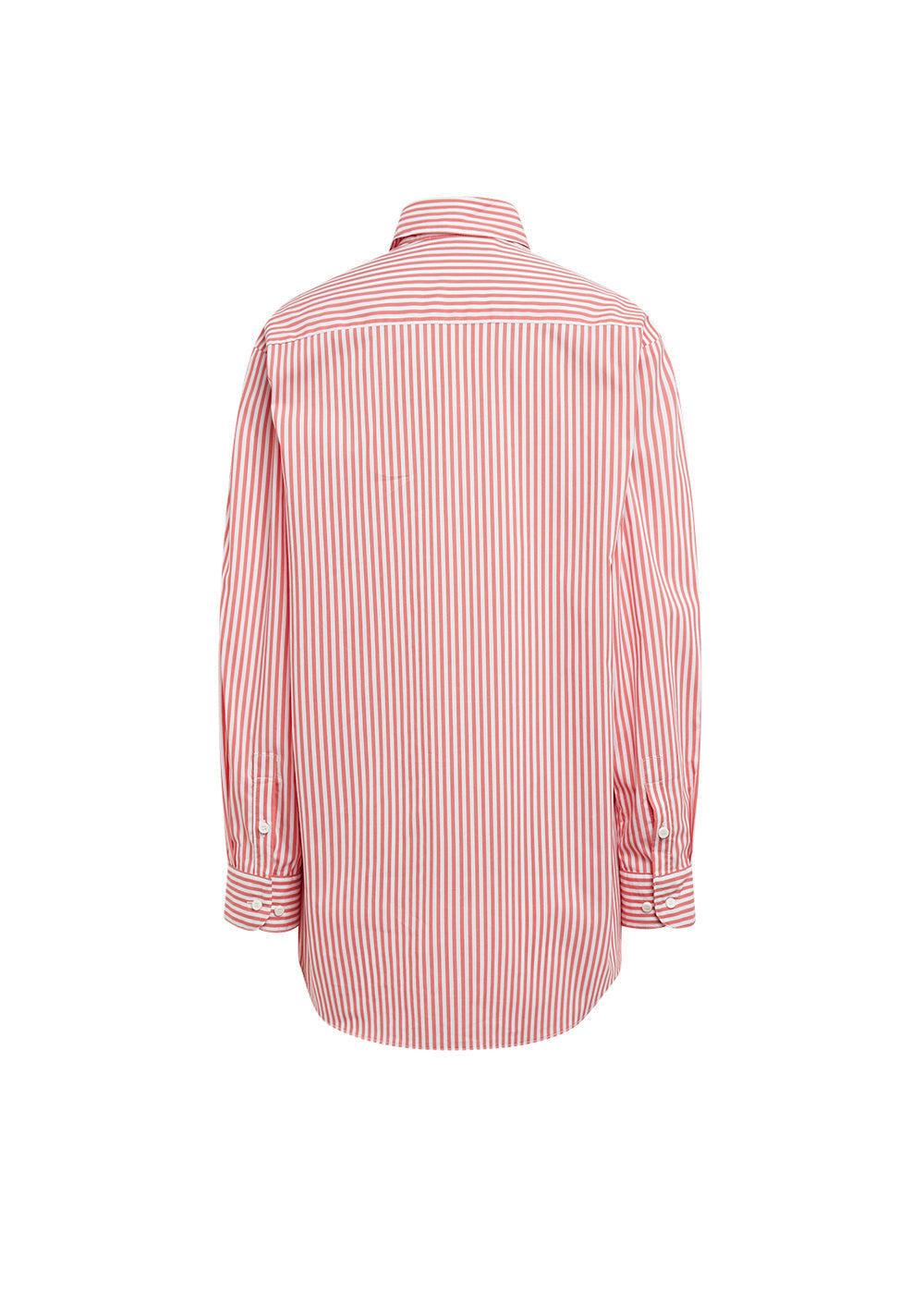 Chemise oversize rayee - Orange Moyen