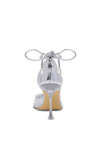 Heart 100 strappy pumps with rhinestone embellishments - Clear