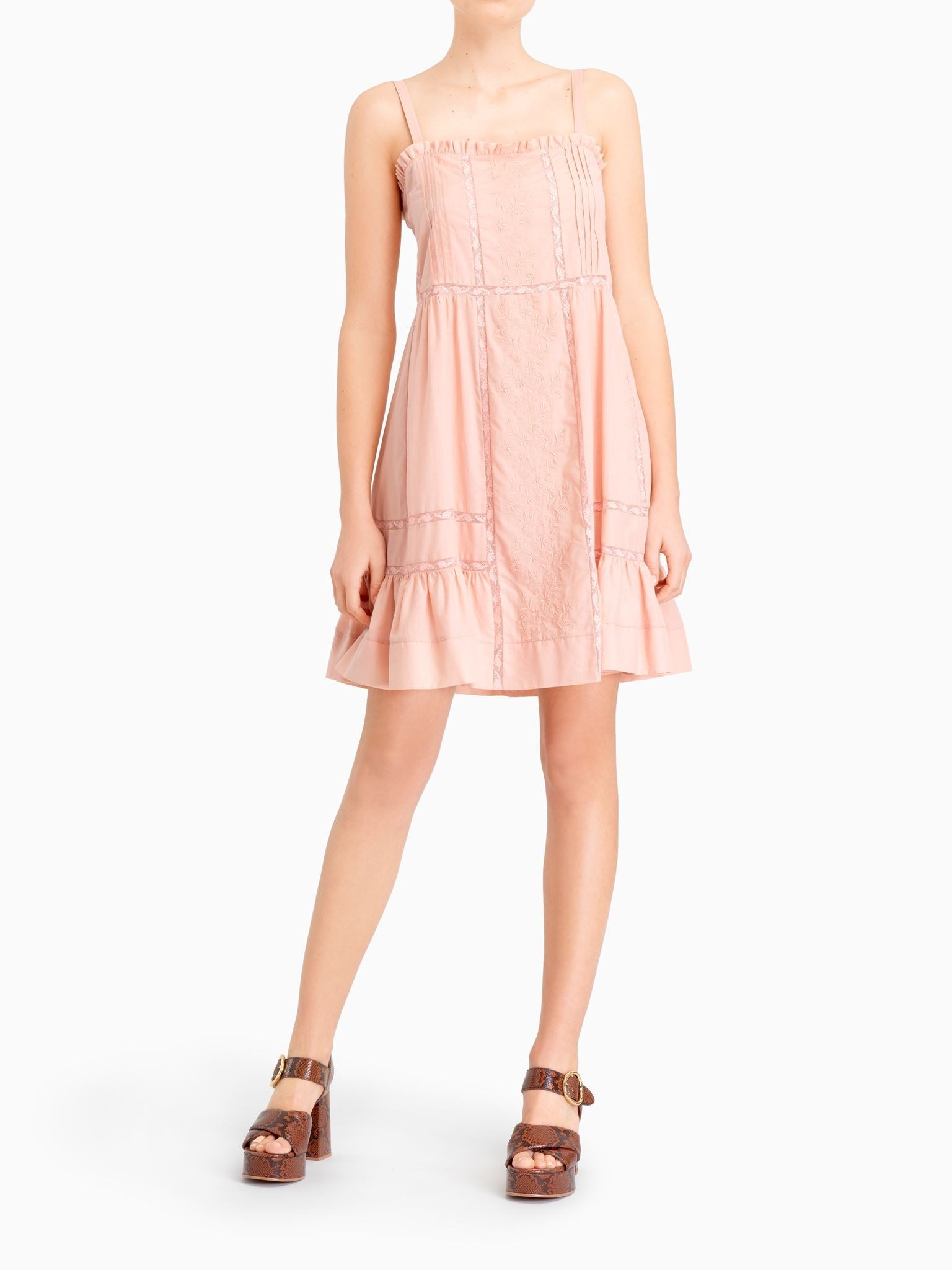 Robe courte à bretelles - Muted Clay