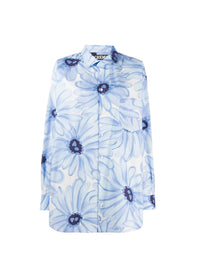 Chemise imprimée à manches longues - Blue Flowers