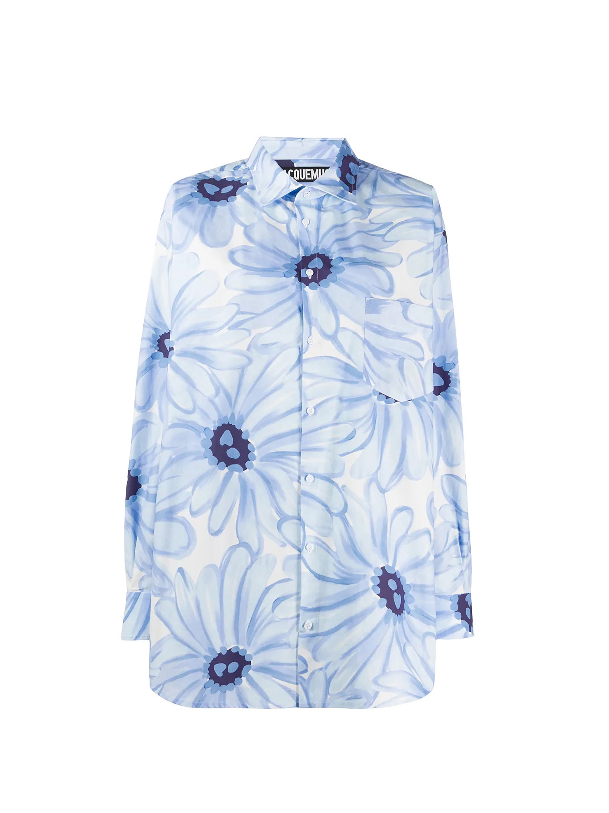 Chemise imprimée à manches longues - Blue Flowers