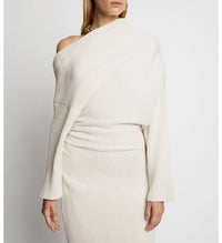 Robe drapée asymétrique - Off White