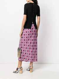 Ribbed short sleeve top - Black