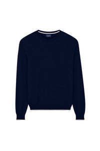 Pull à col rond en laine - Blu Dama