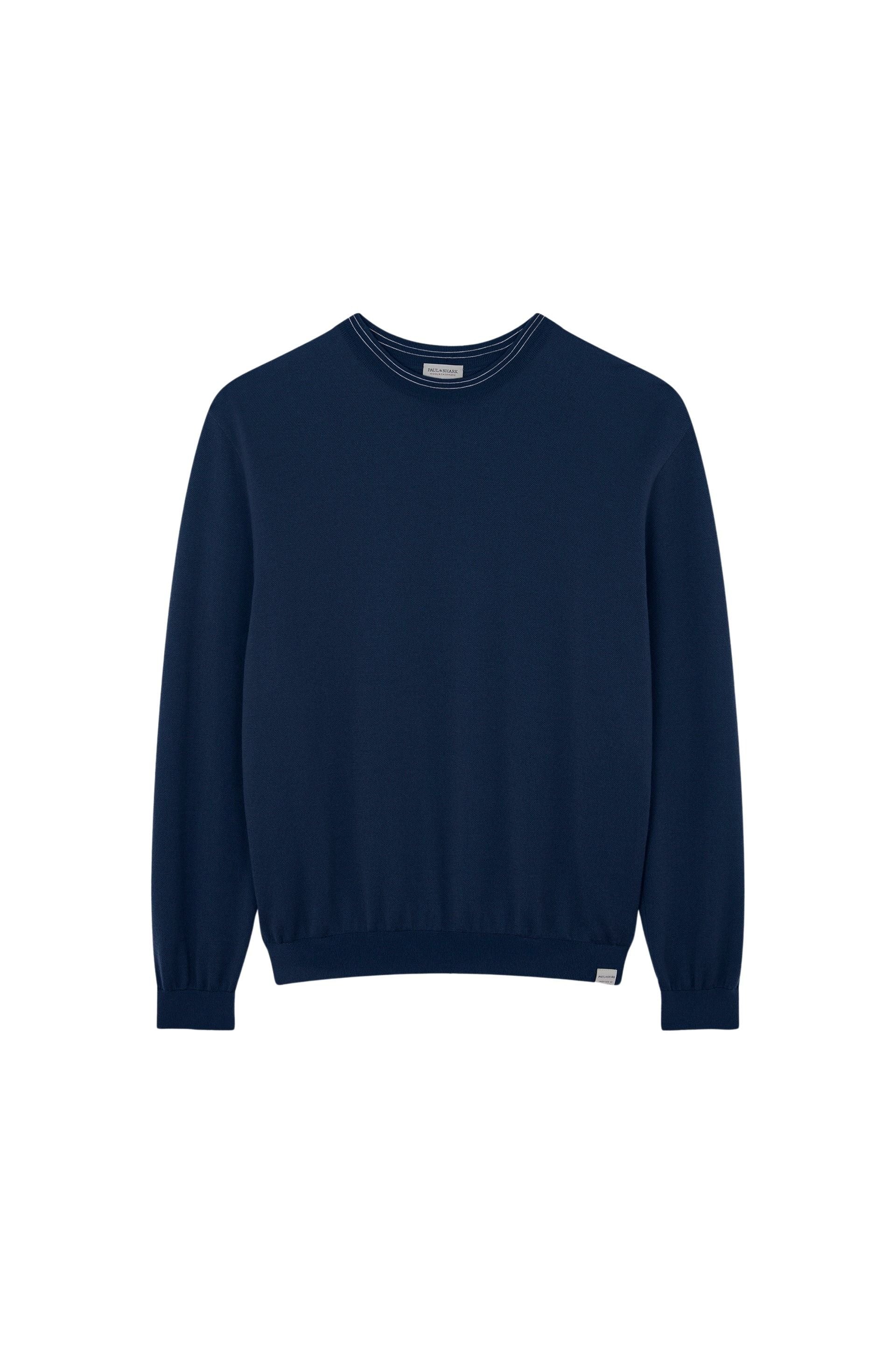 Pull à col rond en laine - Blu Dama