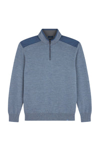 Pull à demi-zip en laine - Avio & Grigio