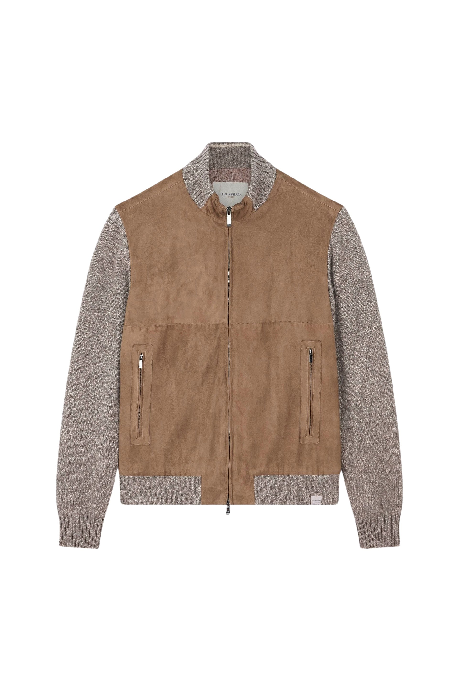 Pull Riviera à zip en laine et cachemire - Tissé Taupe