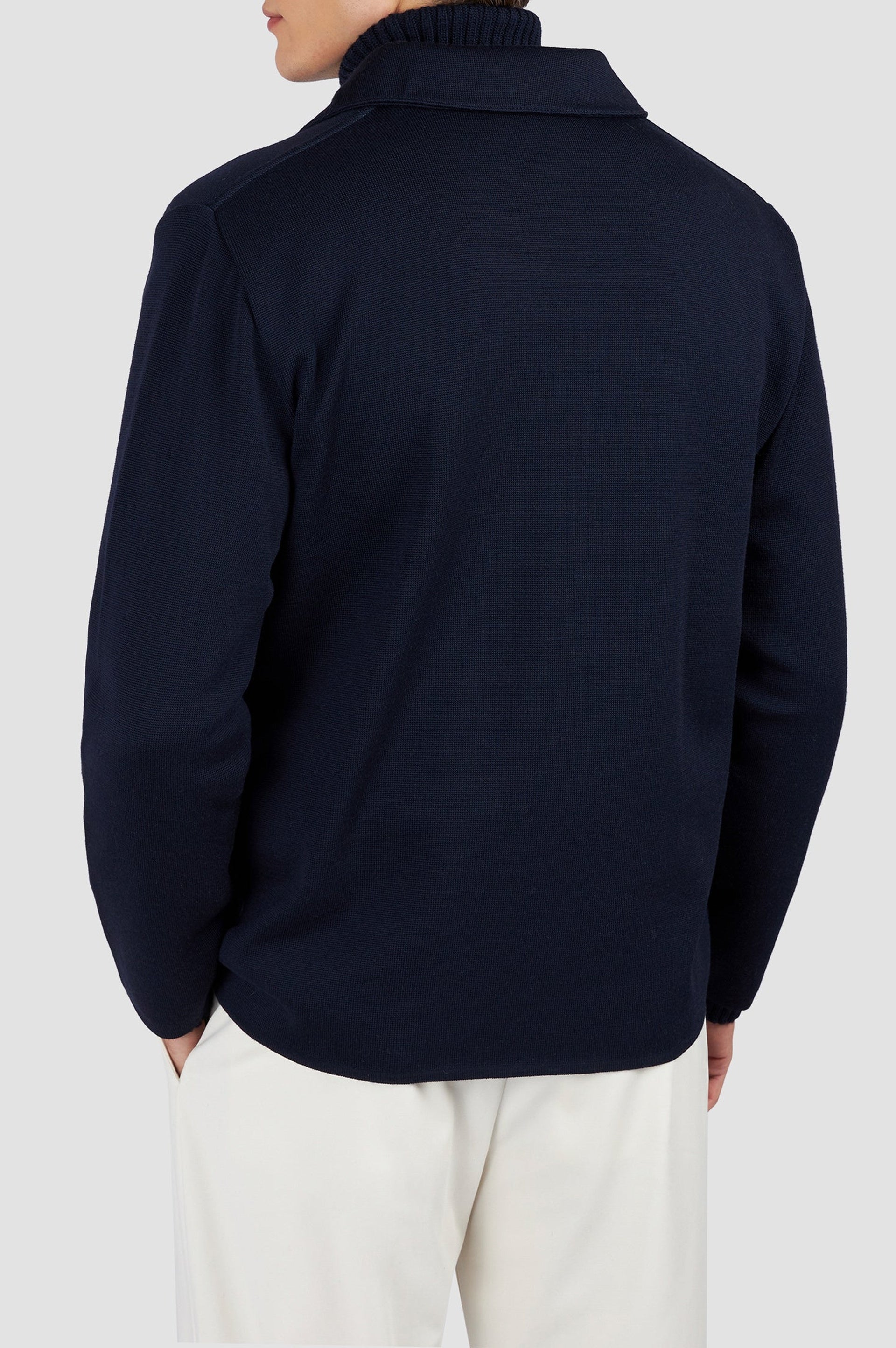 Veste à boutons en laine - Bleu & bleu aviation