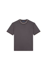 T-shirt à à liséré contrasté - Antracite