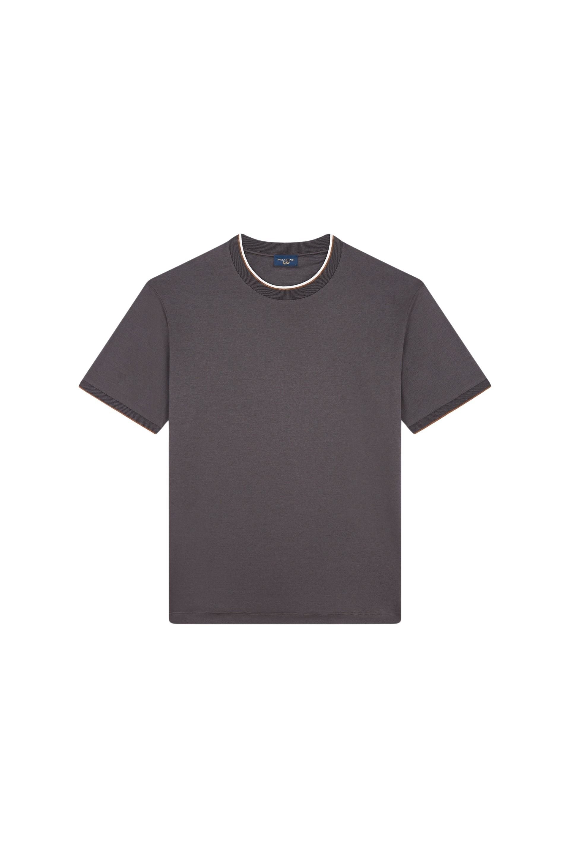 T-shirt à à liséré contrasté - Antracite