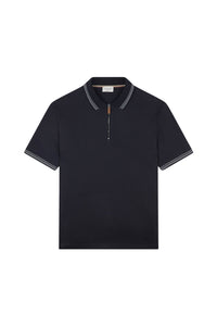 Polo à zip - Blu Dama