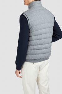 Sleeveless wool and cashmere cardigan - Grey