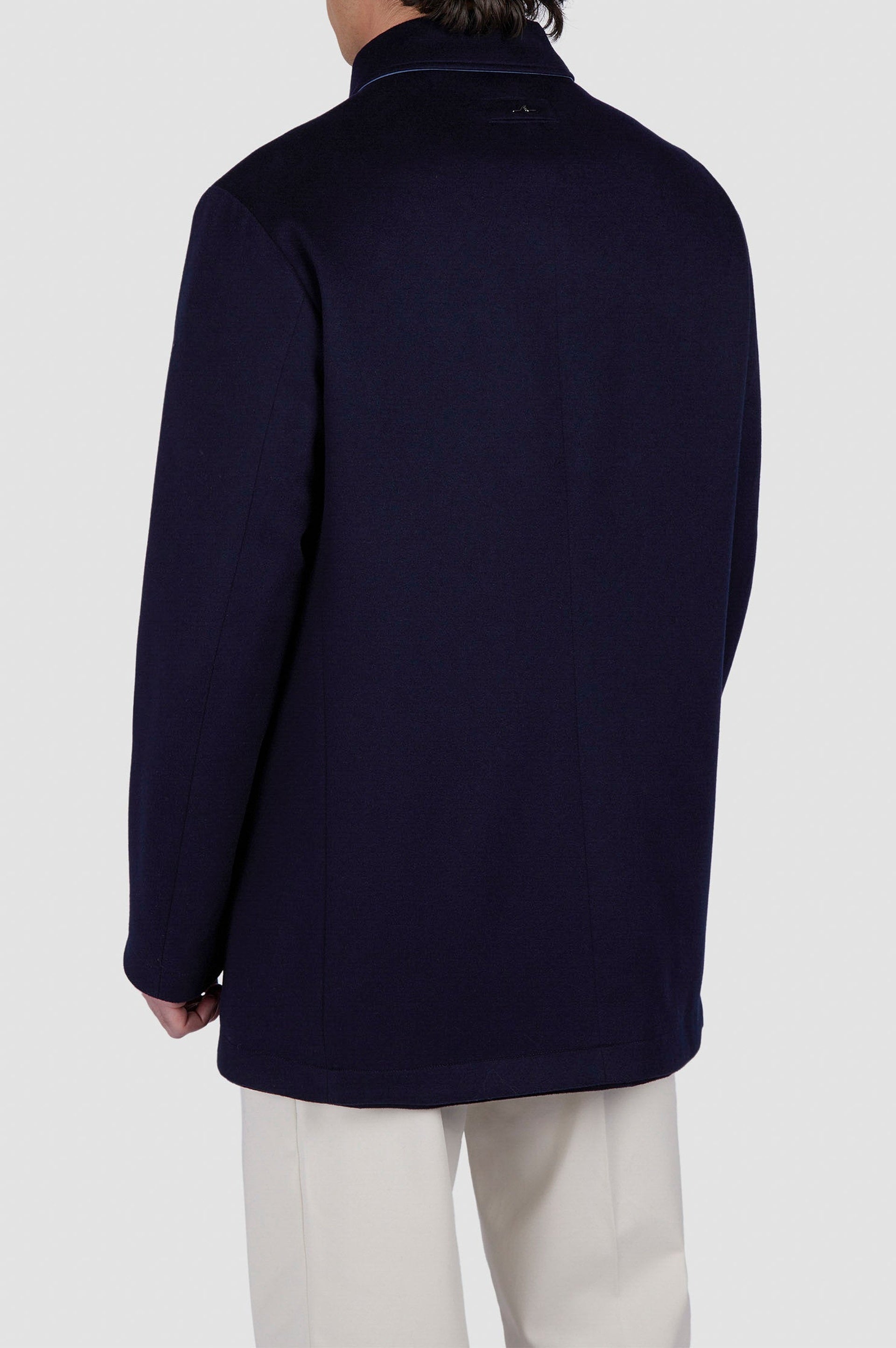 Reversible cashmere coat - Blue & aviation blue