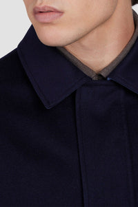 Reversible cashmere coat - Blue & aviation blue