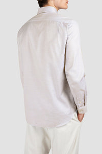 Chemise à poche - Beige Chevrons