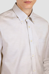 Chemise à poche - Beige Chevrons