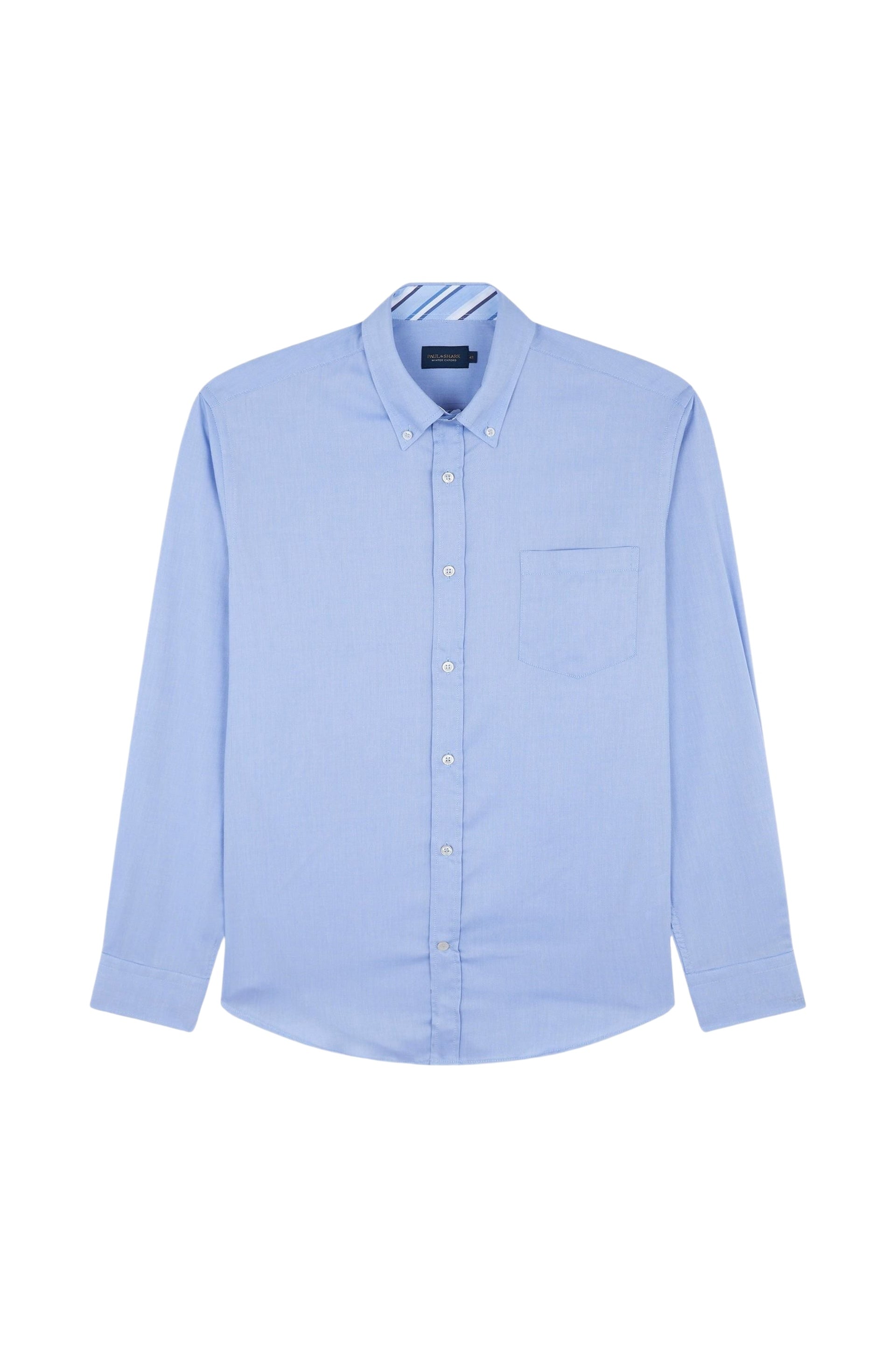 Chemise à boutons et poche - Bleu clair