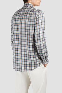 Chemise à carreaux et manches longues - Tartan Crème Foncé