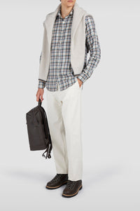 Chemise à carreaux et manches longues - Tartan Crème Foncé